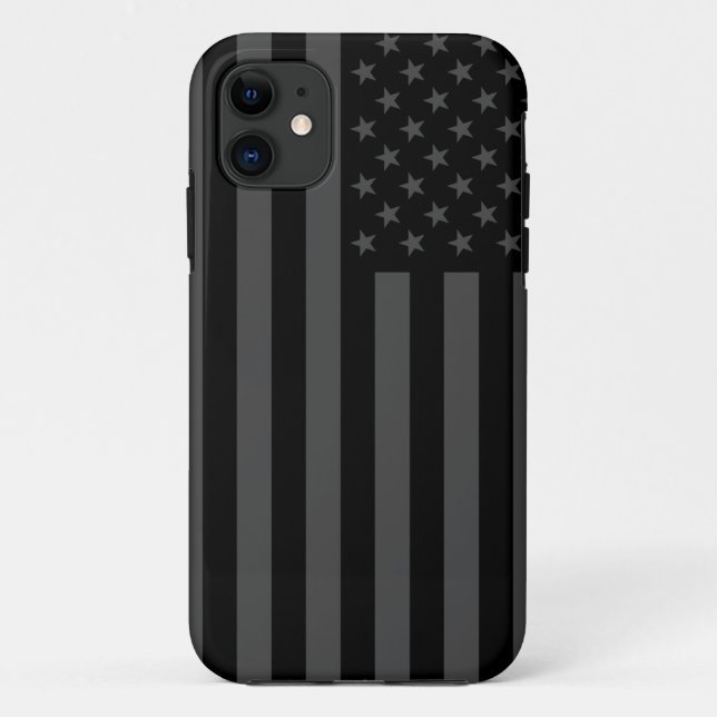 Faded black and grey american flag Case-Mate iPhone case (Back)