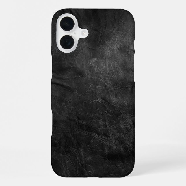 Faded Black Leather Texture iPhone Case (Back)