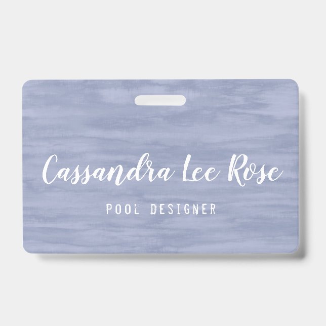 Faded Blue Business Badge ID Badge (Front)