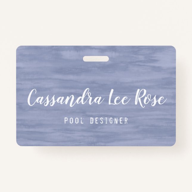 Faded Blue Business Badge ID Badge (Front)