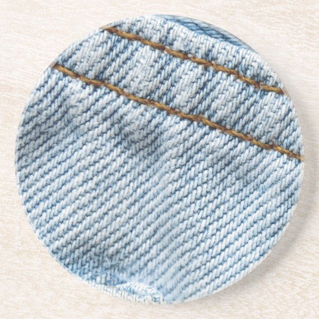 Faded Blue Jeans Coaster (Front)