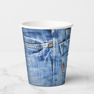 FADED BLUE JEANS PAPER CUPS