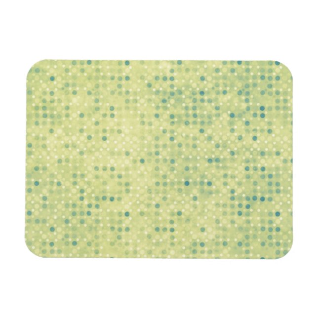 Faded Blue Micro Dots on Yellow Magnet (Horizontal)