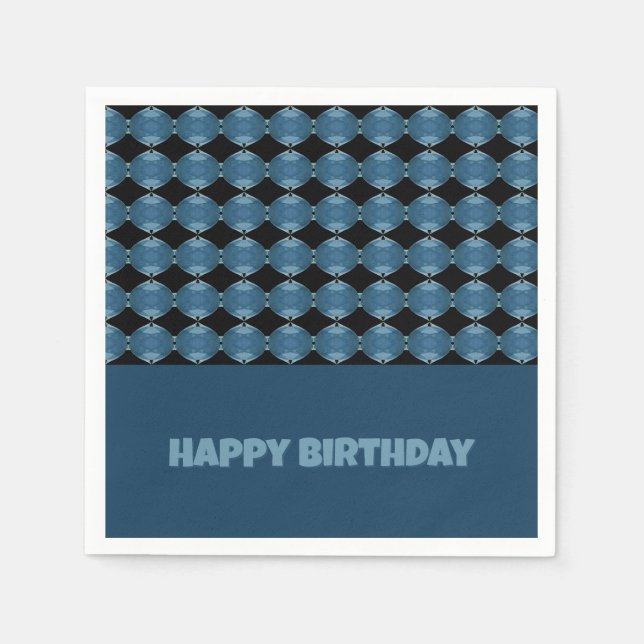 Faded Blue With Black Napkin (Front)