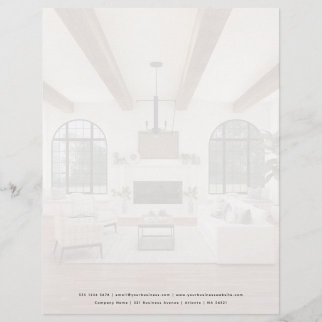 Faded Business Photo Professional Letterhead (Front)