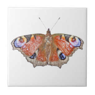 faded butterfly tile