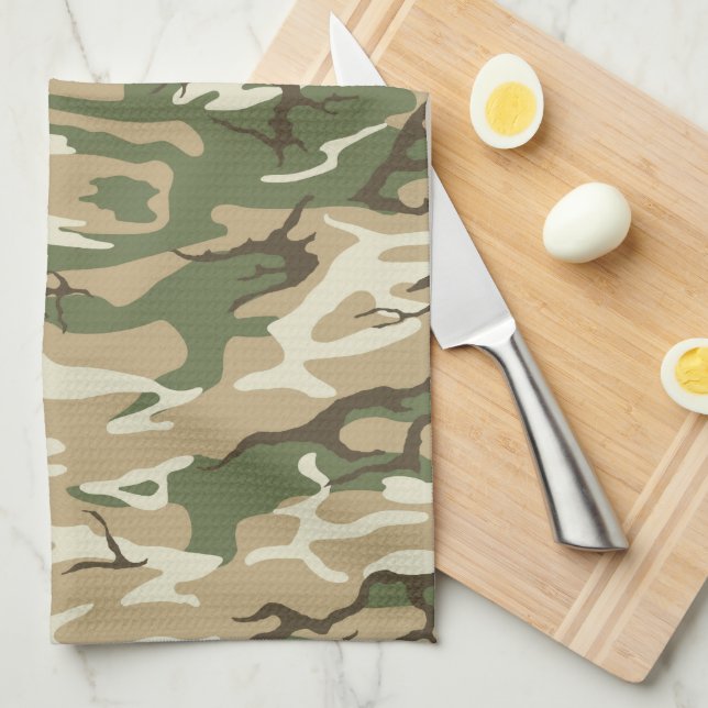 Faded Camo Tea Towel (Quarter Fold)