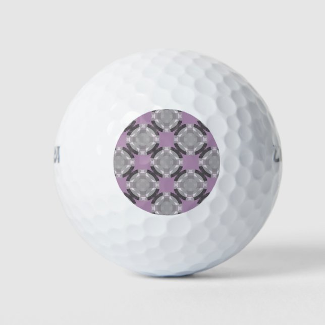 Faded Circle Grid by Kenneth Yoncich Golf Balls (Front)