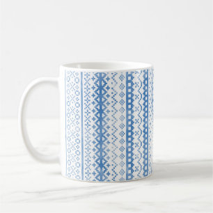 Faded Fair Isle Knitwear Watercolor Cosy Cabincore Coffee Mug