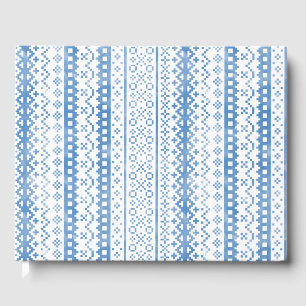 Faded Fair Isle Knitwear Watercolor Cosy Cabincore Guest Book