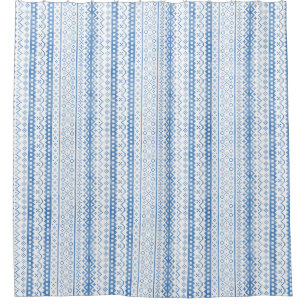 Faded Fair Isle Knitwear Watercolor Cosy Cabincore Shower Curtain