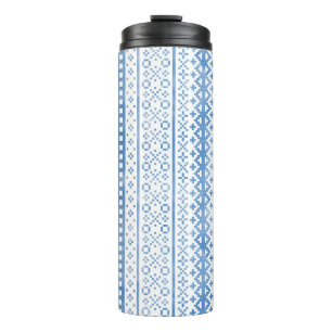 Faded Fair Isle Knitwear Watercolor Cosy Cabincore Thermal Tumbler