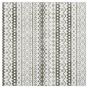 Faded Fair Isle Watercolor Cabincore black white Fabric