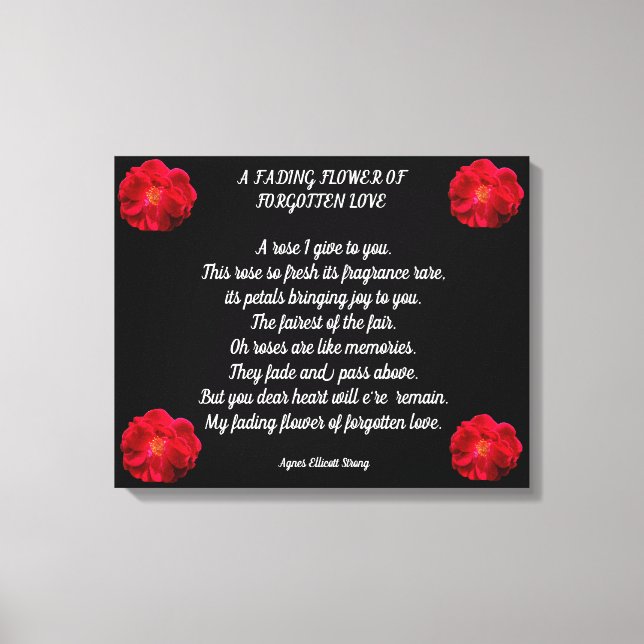 FADED FLOWER FORGOTTEN LOVE CANVAS PRINT (Front)