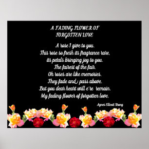 FADED FLOWER FORGOTTEN LOVE  POSTER