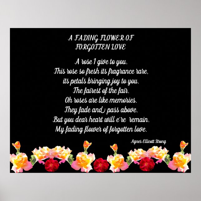FADED FLOWER FORGOTTEN LOVE  POSTER (Front)