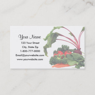 Faded Fruit and Vegetables Business Cards