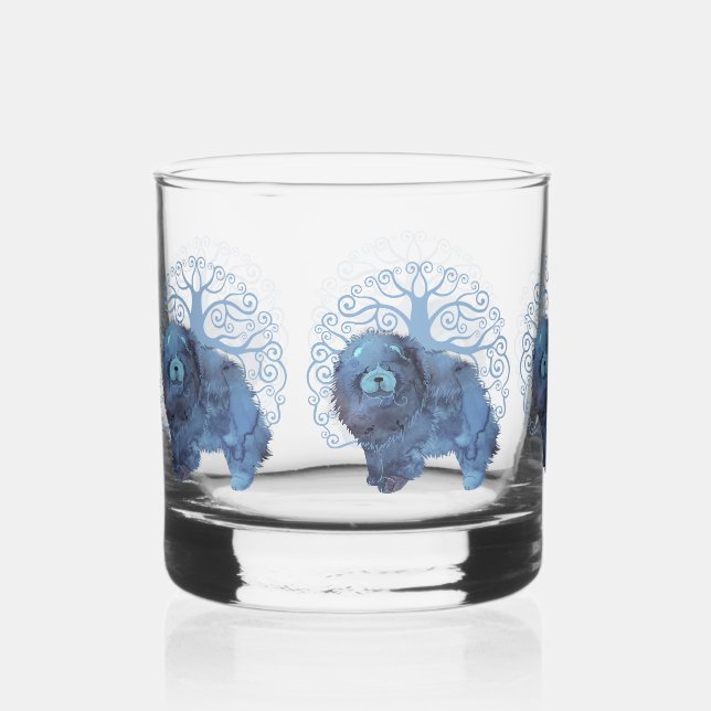 FADED GENES  Chow Chow   Rocks Glass (Front)