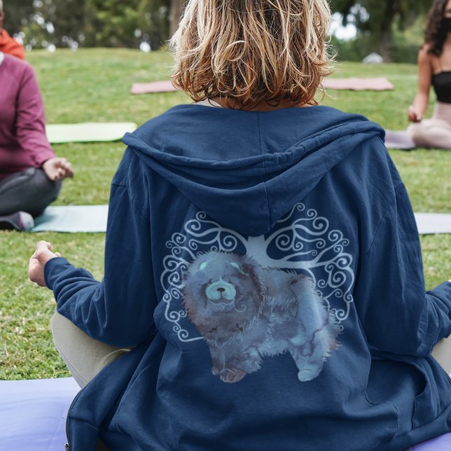 FADED GENES Chow  TREE OF LIFE back/front zip Hoodie (Creator Uploaded)