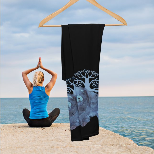 FADED GENES Chow  TREE OF LIFE  black Leggings (Gorgeous high quality leggings for your workouts and everyday wear)
