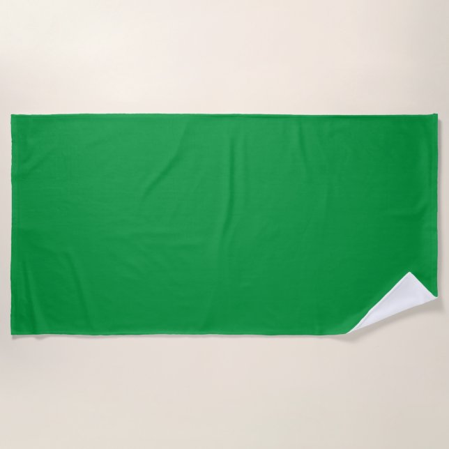 Faded Green,Fern,Forest Green, Beach Towel (Front)