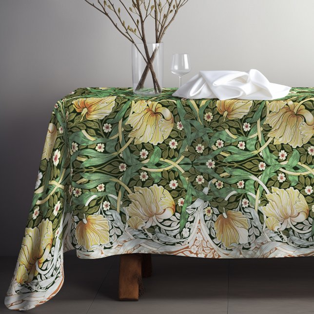 Faded Green Pimpernel Vintage William Morris Tablecloth (Creator Uploaded)