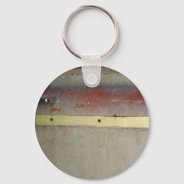 Faded Green, Red, Blue & Yellow rusted Key Ring (Front)