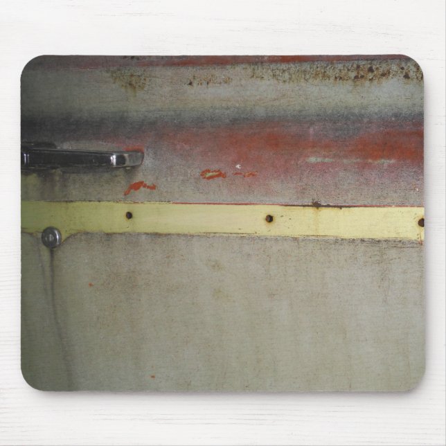 Faded Green, Red, Blue & Yellow rusted Mouse Mat (Front)