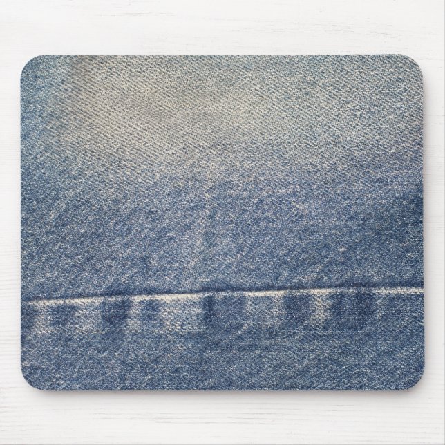 Faded Jeans / Denim Fabric Mouse Mat (Front)