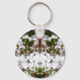 Faded kaleidoscope pattern key ring
