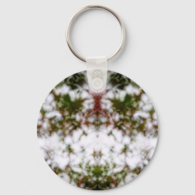 Faded kaleidoscope pattern key ring (Front)