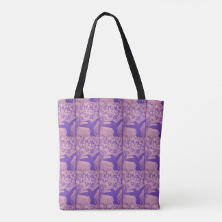Faded Lavender Hummingbirds Tank Top Tote Bag