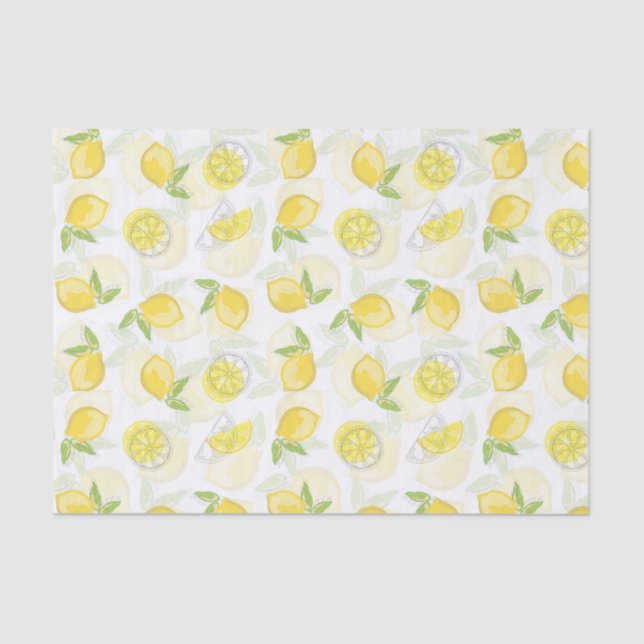 Faded Lemons Vintage Decoupage Tissue Paper (Front)