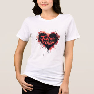 Faded Love Empty Heart – Emotional Grunge Heart Ar Tri-Blend Shirt