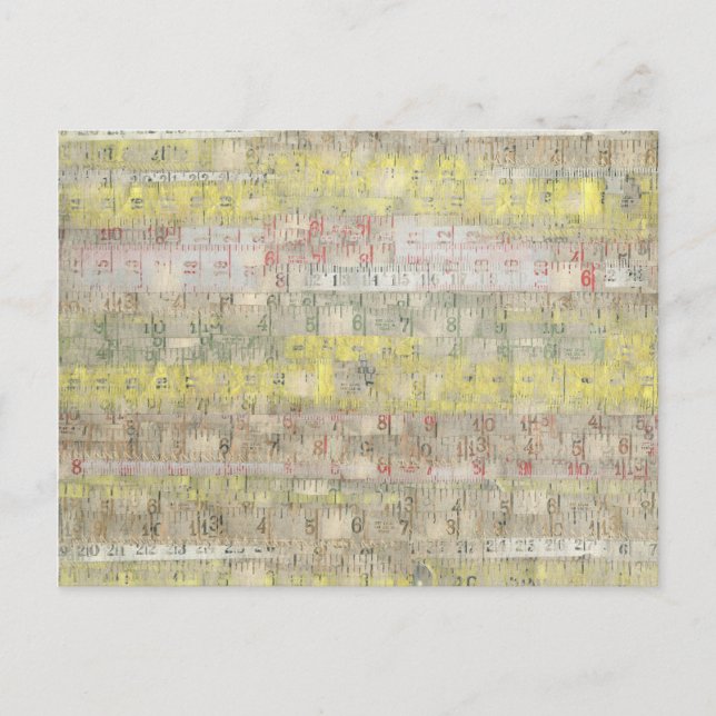 Faded Measuring Tape Background Postcard (Front)