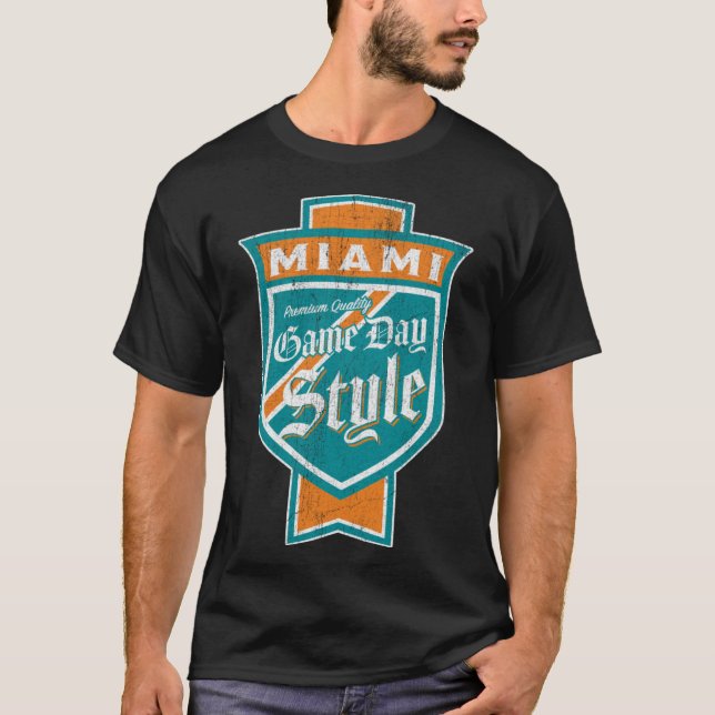 Faded Miami Beer Label T-Shirt - Miami-Dade County (Front)