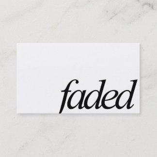 Faded Minimal Logo Business Card