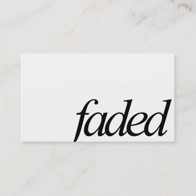 Faded Minimal Logo Business Card (Front)