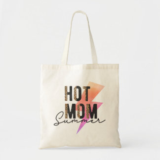 Faded Neon Leopard Hot Mom Summer Retro Beach Fun Tote Bag