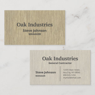Faded Oak Woodgrain Look Professional Business Card