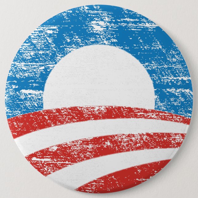 Faded Obama Logo 6 Cm Round Badge (Front)