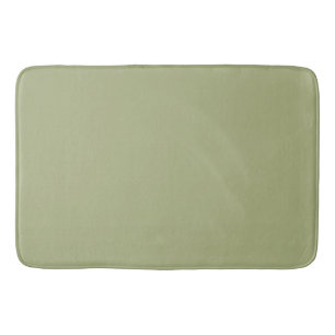 Faded Olive Green: Solid Uniform Colour Bath Mat