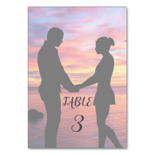 Faded Opaque Wedding Photo✨  Beautiful Misty Table Number