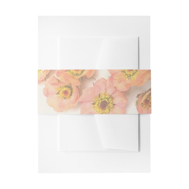Faded Peach Geum Belly Band Invitation Belly Band (Front Example)