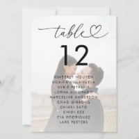 Faded Photo Seating Chart 5.5' x 7.5' Wedding Sign