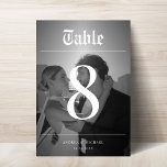 Faded Photo Vintage Newspaper Elegant Wedding Table Number<br><div class="desc">This elegant table number would be a great addition to your wedding celebration. Easily add your own details by clicking on the "personalise" option.</div>