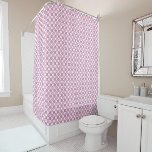 faded pink and violet pink dots shower curtain