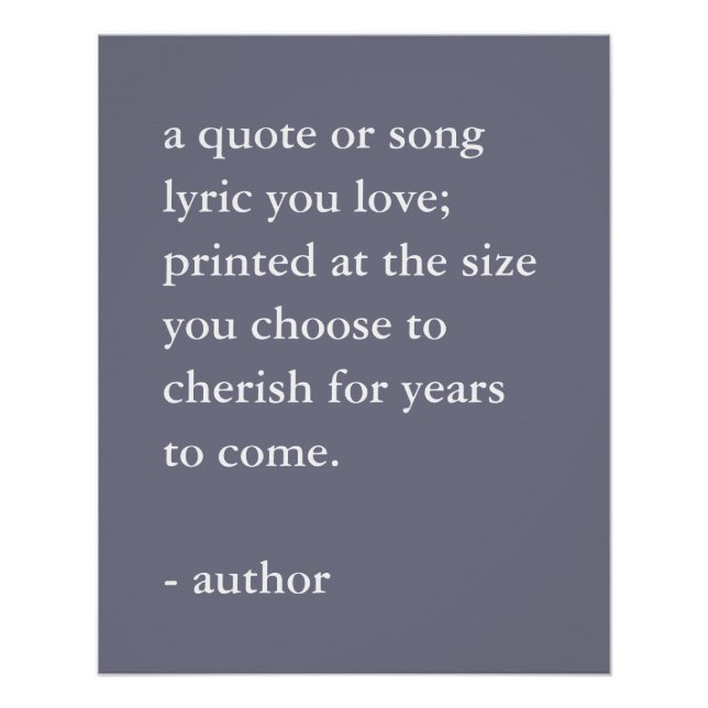 Faded Plum Custom Quote Print  (Front)