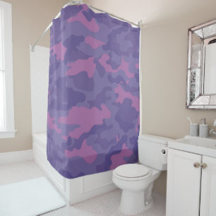 Faded Purple Camo Shower Curtain