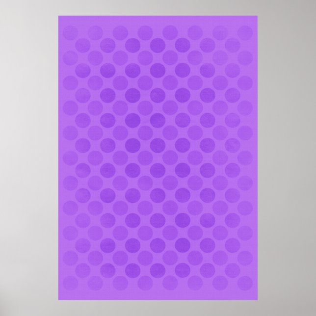 Faded purple circles pattern poster (Front)